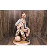 Vintage IAC International Ceramic Porcelain Clown 10&quot; Statue Figurine wi... - £39.44 GBP
