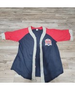 Minnesota TWINS Button Up Jersey Style Shirt Size Large Vintage - £18.83 GBP