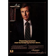 1978 Arrow Mens Dress Shirt Vintage Print Ad Business Man Suit Tie Wall Art - $10.97