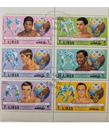 AJMAN Block of 6 Olympic Boxing Gold Medal Winners, MINT - $4.95