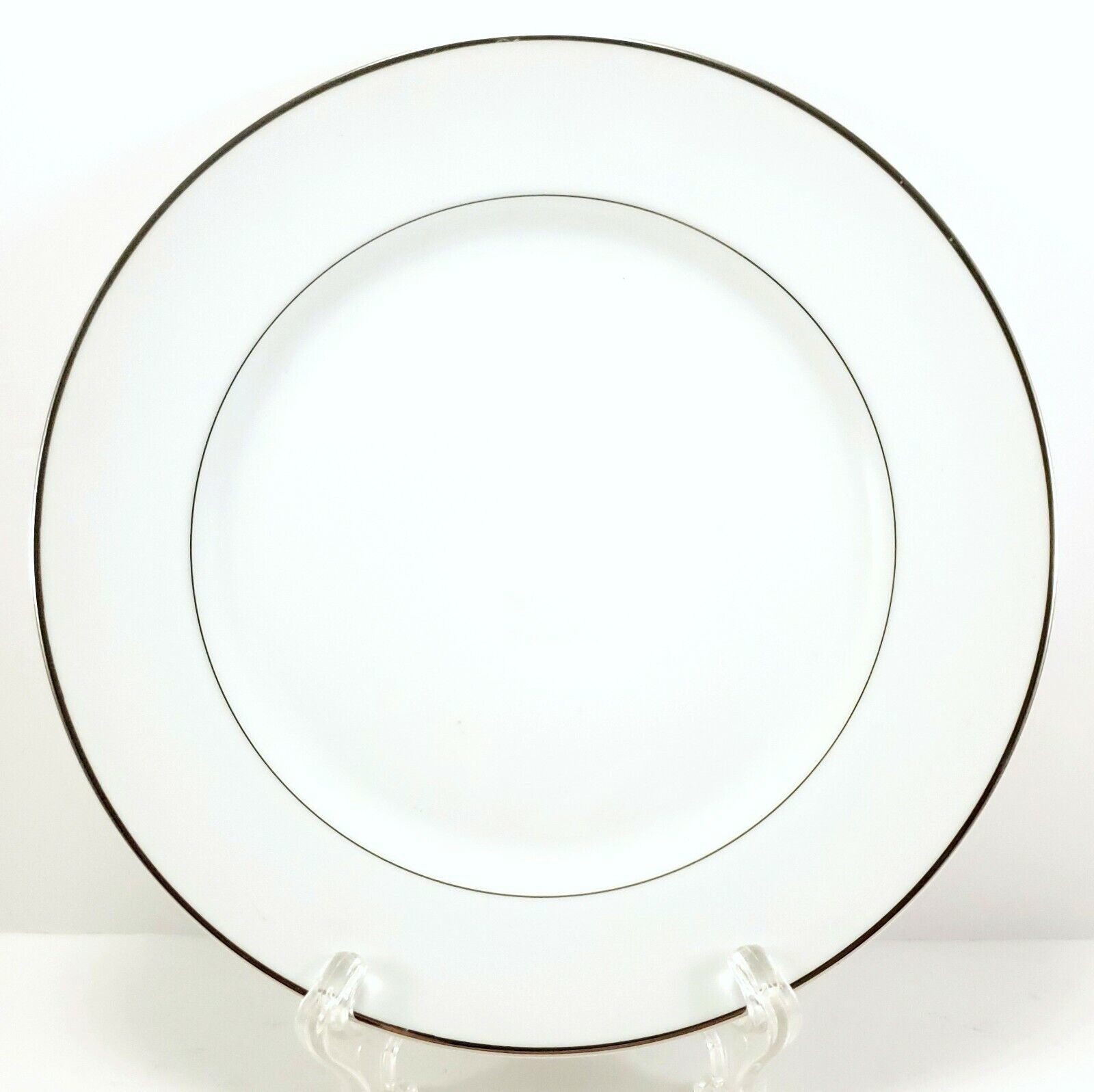 Primary image for Mikasa Citation Salad Plate 7.5" White Platinum Trim 5428
