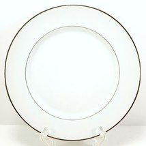 Mikasa Citation Salad Plate 7.5&quot; White Platinum Trim 5428 - $11.20
