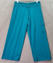 Onque Casuals Lounge Pants Womens Petite Medium Blue Elastic Waist Drawstring - £11.13 GBP