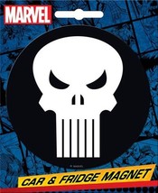 Marvel Comics The Punisher Skull Logo Die-Cut Car Magnet NEW UNUSED - £3.18 GBP