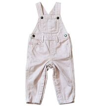 Old Navy Pink &amp; White Stripe Girls Overalls Denim 12-18 Months - €8,25 EUR