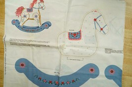 Sewing Lot PANEL Cotton Quilting Craft Fabric Rocking Horse Cranston Print - $239.70 MXN
