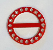 Vintage 1980s tee shirt slider clip red plastic scarf ring 80s fashion a... - $4.00