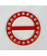 Vintage 1980s tee shirt slider clip red plastic scarf ring 80s fashion a... - $5.48 CAD