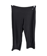 Nike Fit Dry Womens Capri Leggings Medium Black Casual Yoga Pants Gym - $34.09 CAD