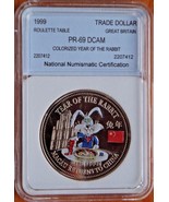 GREAT BRITAIN TRADE DOLLAR MACAU RETURNS TO CHINA 1999 ROULETTE TABLE CO... - $101.07 CAD
