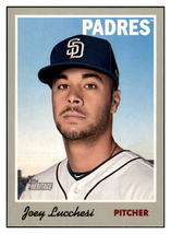 2019 Topps Heritage Joey Lucchesi    San Diego Padres #44 Baseball card   TMH1C - £1.84 GBP