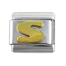 Italian Link Initial Charm, Letter S - $6.99