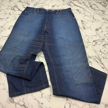Men&#39;s Phat Farm Streetwear Blue Sandblast Wide Leg Denim Pants - £94.55 GBP