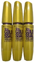 Pack Of 3 Maybelline Volum Express The Colossal Mascara CLASSIC BLACK New/Sealed - £17.10 GBP