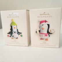 Two Orns: Skip &amp; Tip &quot;South Pole Pals&quot; 2007 Hallmark Keepsake Christmas Ornament - £7.56 GBP