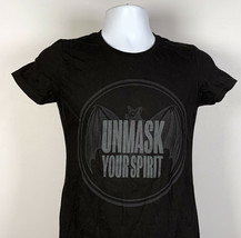 Bacardi Rum Unmask Your Spirit T Shirt Womens Juniors Medium Bat Logo - £17.04 GBP