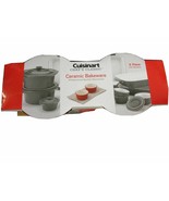 Cuisinart Red Ramekins Round Set of 2 Bowl Dish 7.5 oz Stoneware 3.75&quot; NEW - $223.68 MXN