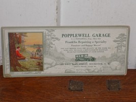 Vintage Popplewell Garage Rochester, NY Ink Blotter Advertisement - $442.88 MXN