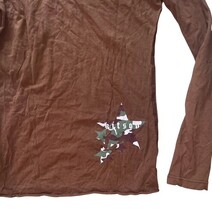 Kitson Los Angeles Brown Graphic Long Sleeve T-Shirt Women’s Small USA image 7