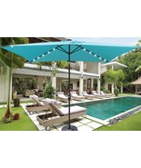 Solar LED Patio Umbrella: 10ft x 6.5ft - €113,36 EUR