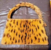 Vintage Cheetah  Purse Handbag from the 1940&#39;s - £55.09 GBP