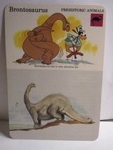 1978 Walt Disney&#39;s Fun &amp; Facts Flashcard #DFF6-11: Brontosaurus - $2.00