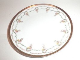 Porcelain Salad Plate MZ Austria Pink Flowers - $11.96