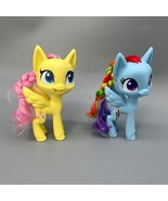 Lot My Little Pony Pegasus Toys Fluttershy Rainbow Dash 5&quot; 2020 Brushabl... - $24.51 CAD