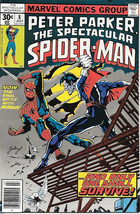 The Spectacular Spider-Man Comic Book #8 Morbius, Marvel Comics 1977 NEA... - $28.92