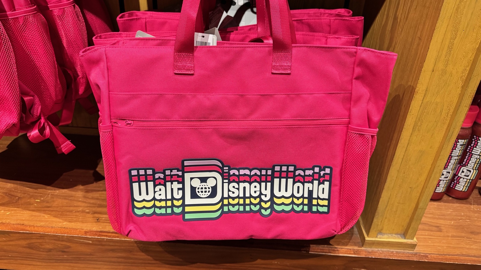 Walt Disney World Mickey Mouse Logo Pink Tote Bag NEW - $59.90