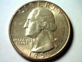 1951-D WASHINGTON QUARTER GEM UNCIRCULATED GEM UNC.TONED NICE ORIGINAL COIN - £24.32 GBP