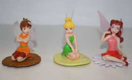 Disney Fairy Deco Pac Cake Toppers 3&quot; Stamps No Pad Rosetta Tink Fawn Lo... - £15.27 GBP