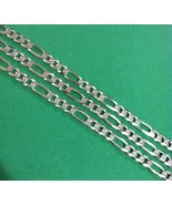ITALY 925 STERLING SILVER FIGARO DIAMOND CUT LINK CHAIN NECKLACE 20&quot; 8 m... - $216.30 CAD