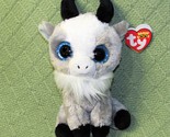 TY BEANIE BOOS GABBY THE GOAT 6&quot; PLUSH WITH HEART SWING TAG BLUE GLITTER... - £8.68 GBP
