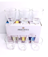 6 Glass Shooters 1.7 oz Precious Home New - $13.81