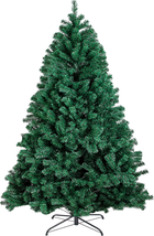 6FT 1,300 Tips Artificial Christmas Pine Tree Holiday Decoration with Metal Stan - £72.30 GBP
