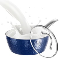 Aluminum Ceramic Coating Cooking Pot Milk Pan Non Stick Saucepan Casserole Dish( - £62.44 GBP