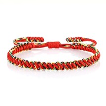Handmade Braided Bracelets Tibetan Buddhist Lucky Woven Rope Bracelet for Women  - £10.99 GBP