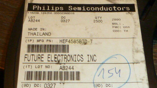NEW 10PCS PHILIPS HEF4585BTD-T IC Logic COMPARATOR 4-BIT MAGNITUDE 16SOIC - $13.50