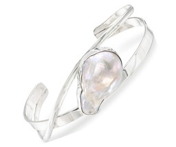Ross-Simons 26x17mm Cultured Baroque Pearl Cuff Bracelet in - £405.70 GBP