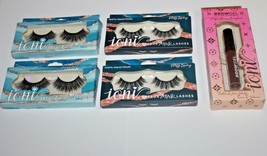 Ioni Wispy Lightweight  3D Faux Mink Lashes Lot Of 4 In Box + Brow Gel  - £11.38 GBP