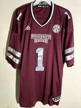 Adidas Premier NCAA Jersey Mississippi State Bulldogs #1 Burgundy sz M - £16.81 GBP