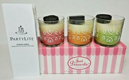 Partylite Just Desserts Candle Trio Pineapple, Lemon, Marshmallow New P1I/P95598 - £25.94 GBP