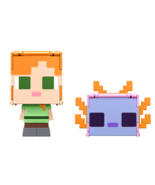 Minecraft Flippin’ Figs Alex &amp; Axolotl Figures 2-Pack, 2-in-1 Fidget Pla... - $438.04 MXN