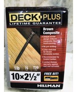 Hillman Deck Plus Brown Composite Free Bit 1lb/75pc/T20 Star/ 10x21/2” - $15.72