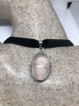 Vintage Rose Quartz Argent Pendentif - £42.75 GBP