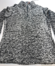 DESIGNER WEATHERPROOF VINTAGE SOFT FUZZY WARM 1/4 ZIP GRAY SWEATER SIZE ... - $16.66