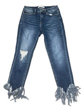 Kancan Women’s Distressed Skinny Jeans Size 27/7 Frayed Hem EXCELLENT CO... - £19.88 GBP