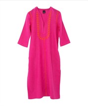 Echo women&#39;s catalina embroidered caftan in Hibiscus - size S - £68.16 GBP