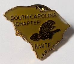 SOUTH CAROLINA CHAPTER NWTF WILD TURKEY LAPEL PIN HUNTING HUNTER WEAR US... - $18.99